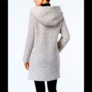 COLE HAAN WOMENS WOOL ASYMMETRICAL WALKER COAT